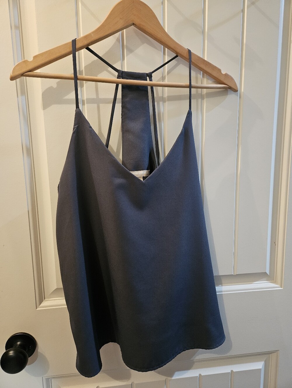 Banana Republic Slate Blue Gray Strappy V-Neck Cami